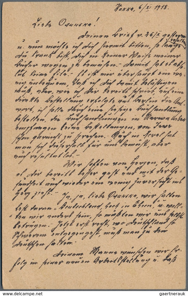 18875 Deutsche Besetzung I. WK: Postgebiet Ober. Ost - Ganzsachen: 1918, 7 1/2 Pfg. Germania Ganzsache Mit - Occupation 1914-18