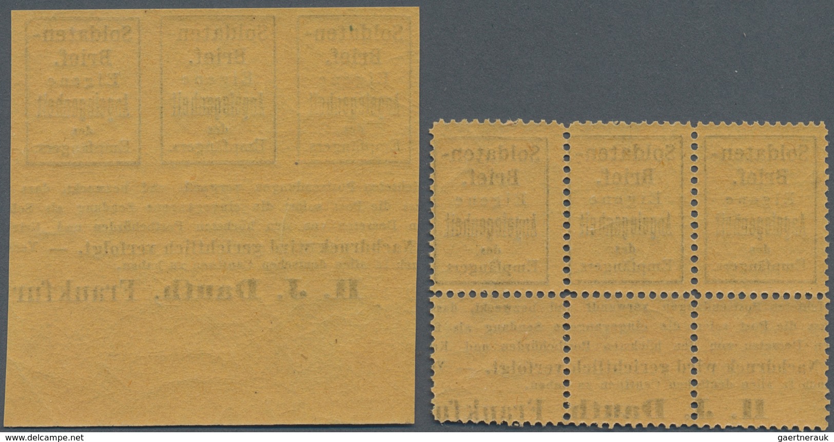 18881 Feldpost 1. Weltkrieg: 1916 (ca): Aufkleber "Soldatenbrief. Eigene Angelegenheiten Des Empfängers" J - Other & Unclassified