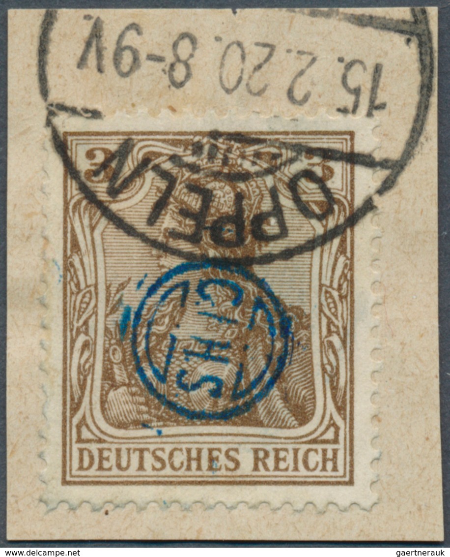 18903 Deutsche Abstimmungsgebiete: Oberschlesien - Französische Besatzung: 1920, 3 Pf Germania, Sogenannte - Other & Unclassified