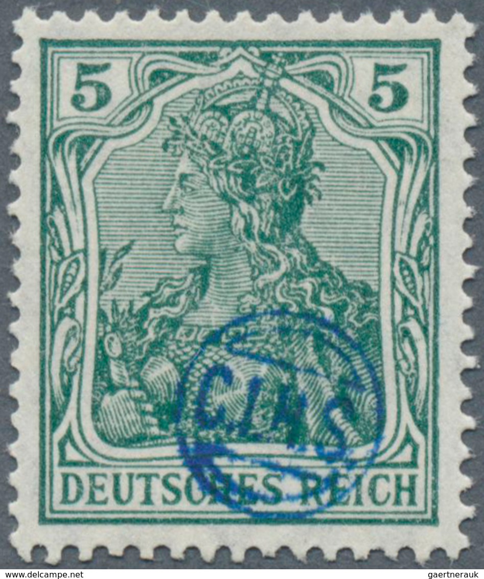 18905 Deutsche Abstimmungsgebiete: Oberschlesien - Französische Besatzung: 1920, Germania 5 Pfg. Grün Mit - Other & Unclassified