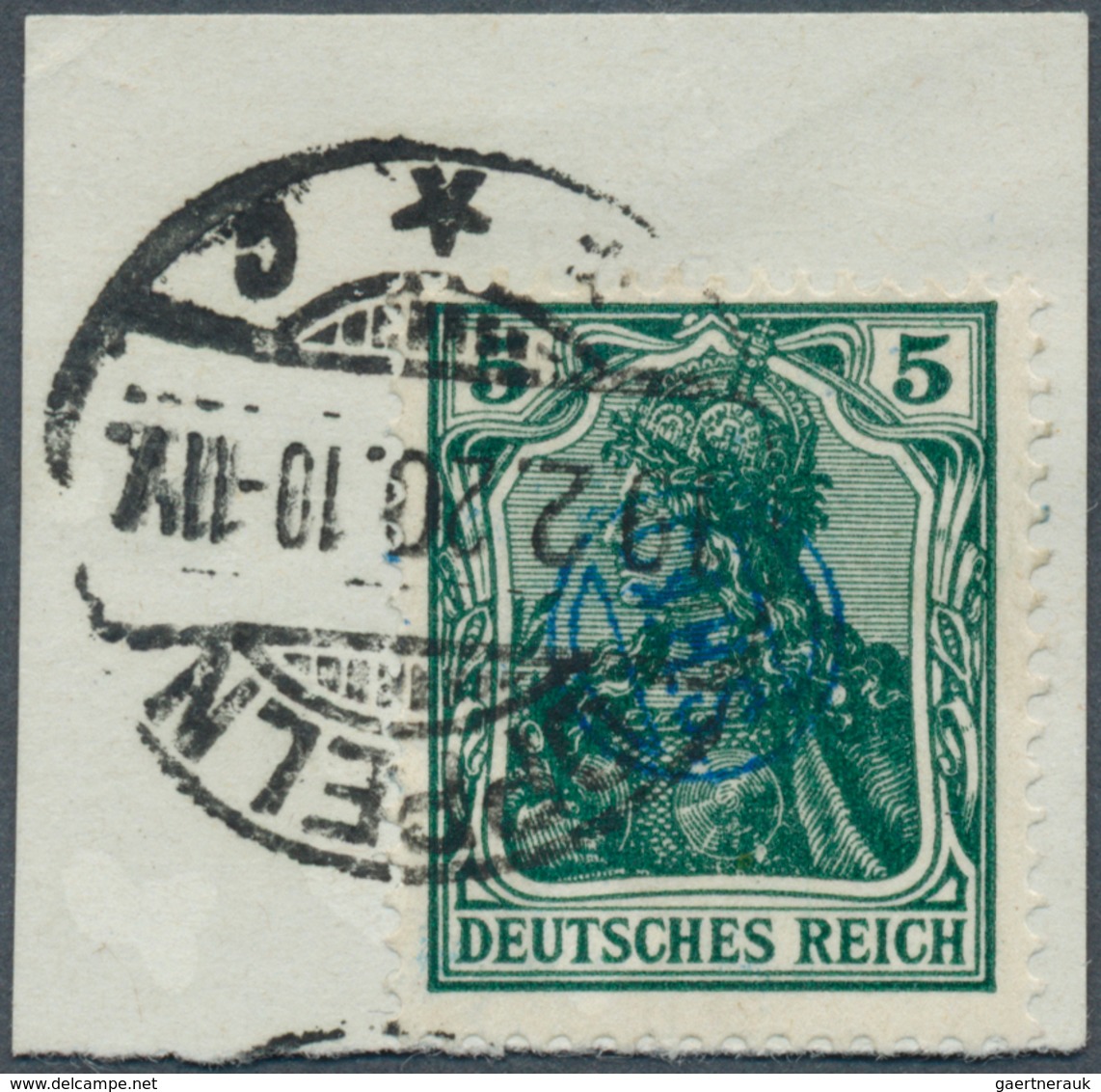 18907 Deutsche Abstimmungsgebiete: Oberschlesien - Französische Besatzung: 1920, 5 Pf Germania, Sogenannte - Other & Unclassified