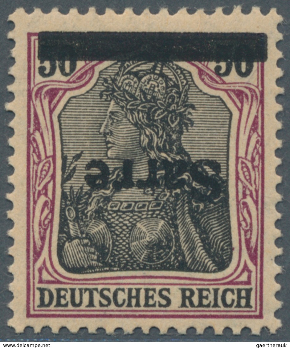 18929 Deutsche Abstimmungsgebiete: Saargebiet: 1920, Germania 50 Pf. Dunkelbräunlichlila/ Schwarz Auf Chro - Other & Unclassified