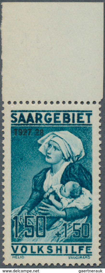 18984 Deutsche Abstimmungsgebiete: Saargebiet: 1927, 1.50 + 1.50 (Fr.) Volkshilfe II Mit Schwarzem Aufdruc - Other & Unclassified