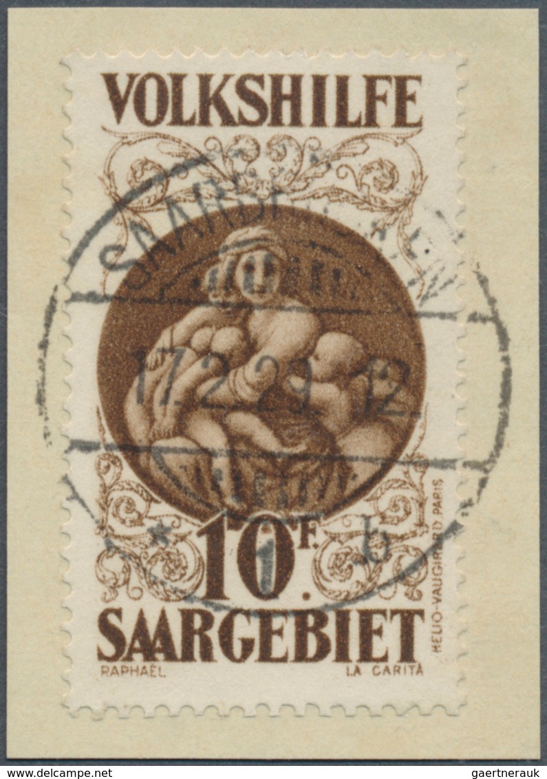 18991 Deutsche Abstimmungsgebiete: Saargebiet: 1928, 10 Fr. "Gemäldeausstellung", Perfektes Luxus-Briefstü - Other & Unclassified