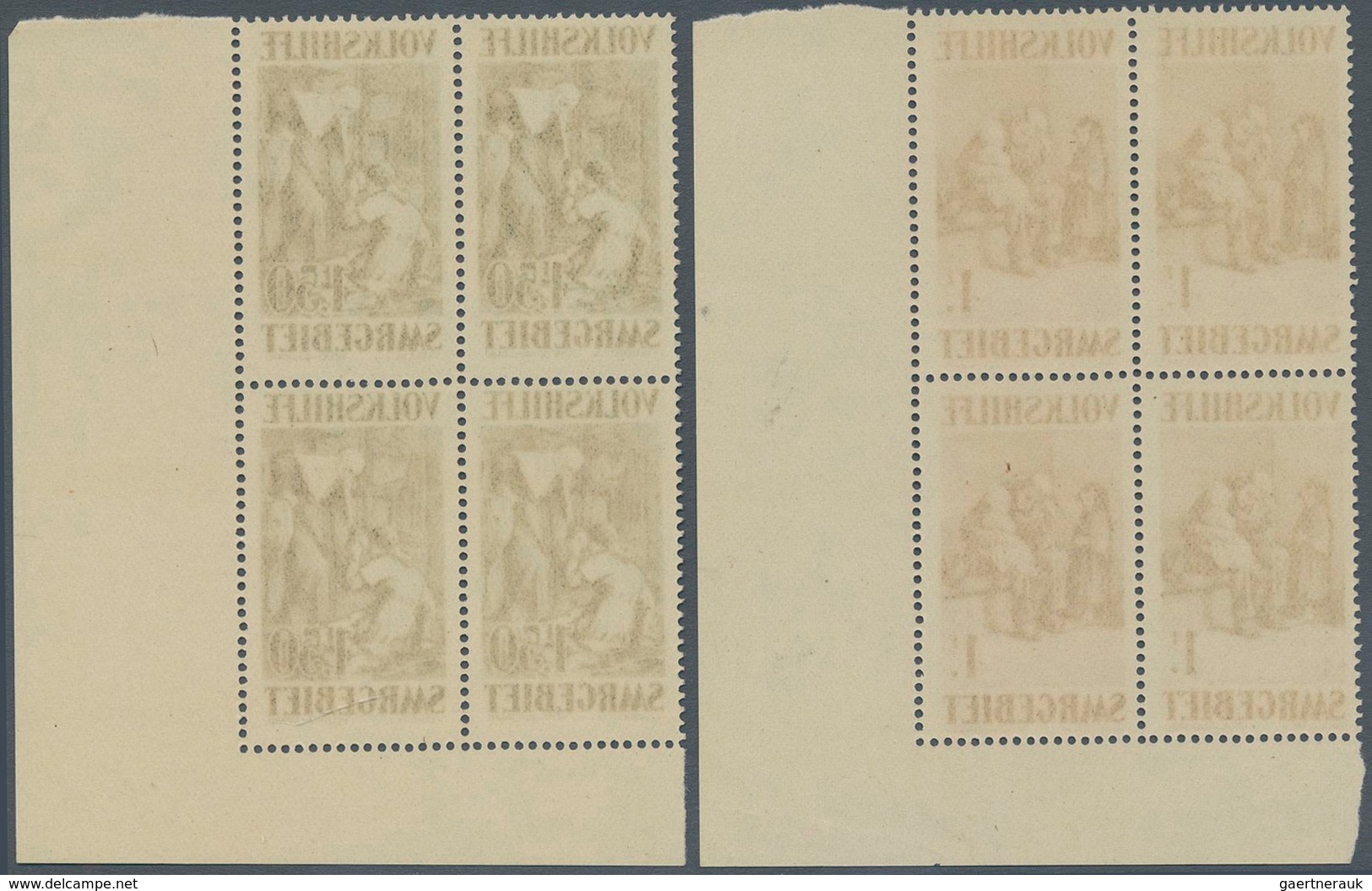 18996 Deutsche Abstimmungsgebiete: Saargebiet: 1929, Volkshilfe: Gemälde II, 40 C - 10 Fr, 7 Postfrische V - Other & Unclassified