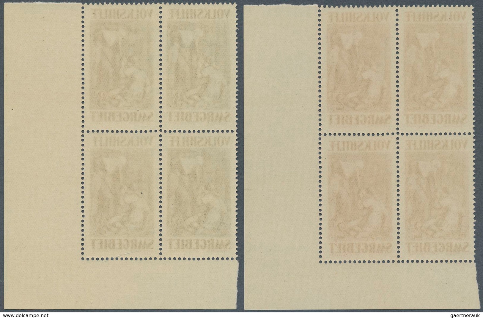 18996 Deutsche Abstimmungsgebiete: Saargebiet: 1929, Volkshilfe: Gemälde II, 40 C - 10 Fr, 7 postfrische V