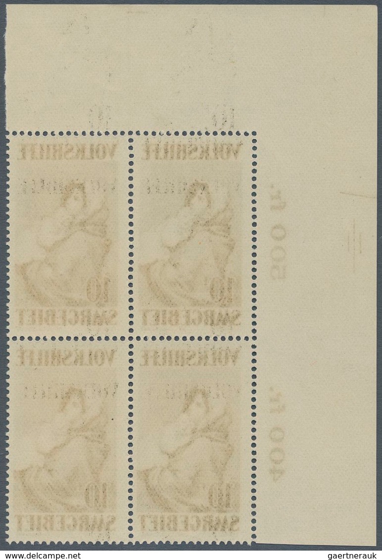 18997 Deutsche Abstimmungsgebiete: Saargebiet: 1929, Volkshilfe: Gemälde II, 40 C - 10 Fr, 7 postfrische V