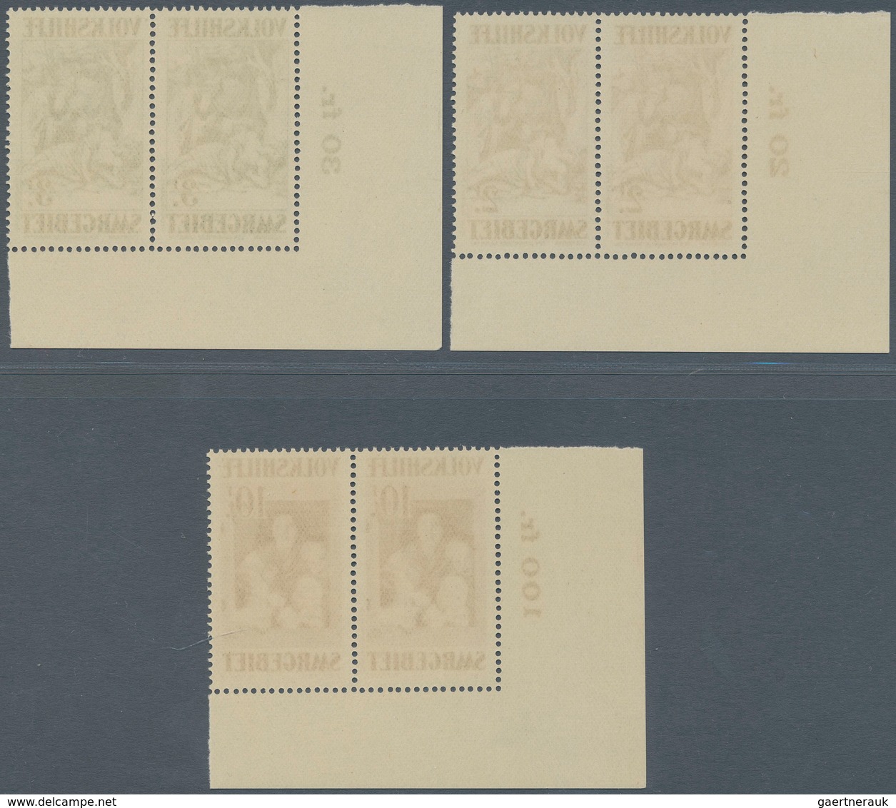 19004 Deutsche Abstimmungsgebiete: Saargebiet: 1931, Volkshilfe: Gemälde (III), 7 Postfrische Eckrand-Luxu - Other & Unclassified