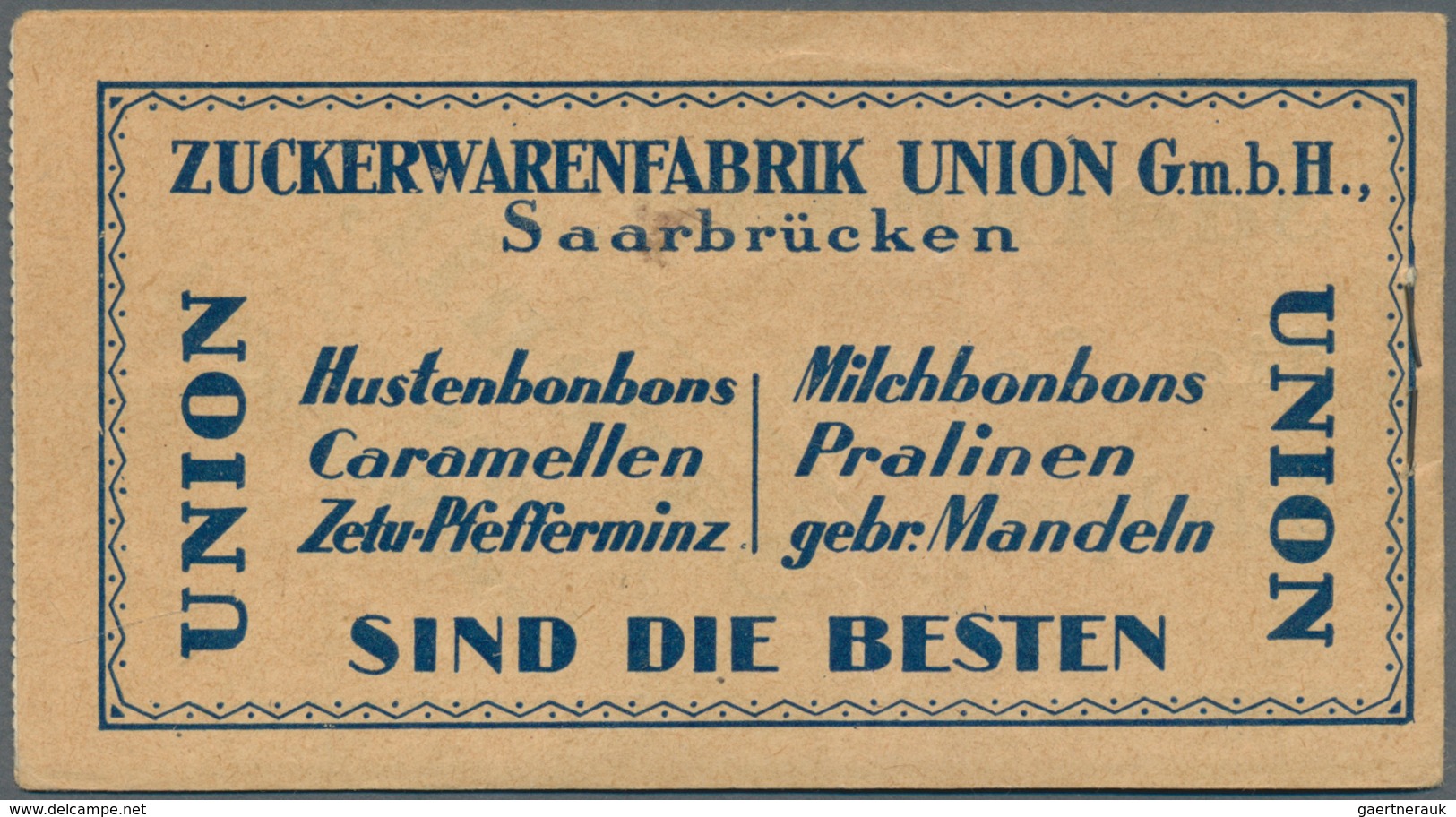 19029 Deutsche Abstimmungsgebiete: Saargebiet - Markenheftchen: 1924, Freimarken "Landschaftsbilder", Komp - Other & Unclassified