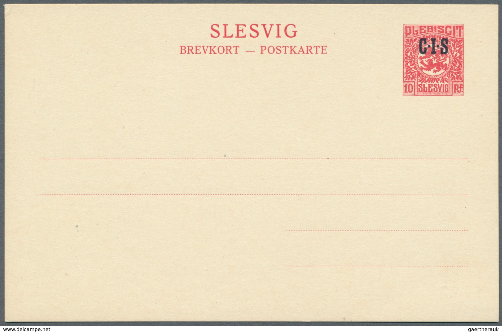 19044 Deutsche Abstimmungsgebiete: Schleswig - Ganzsachen: 1920. Set Der 3 Dienstpostkarten Mit WSt.-Aufdr - Other & Unclassified