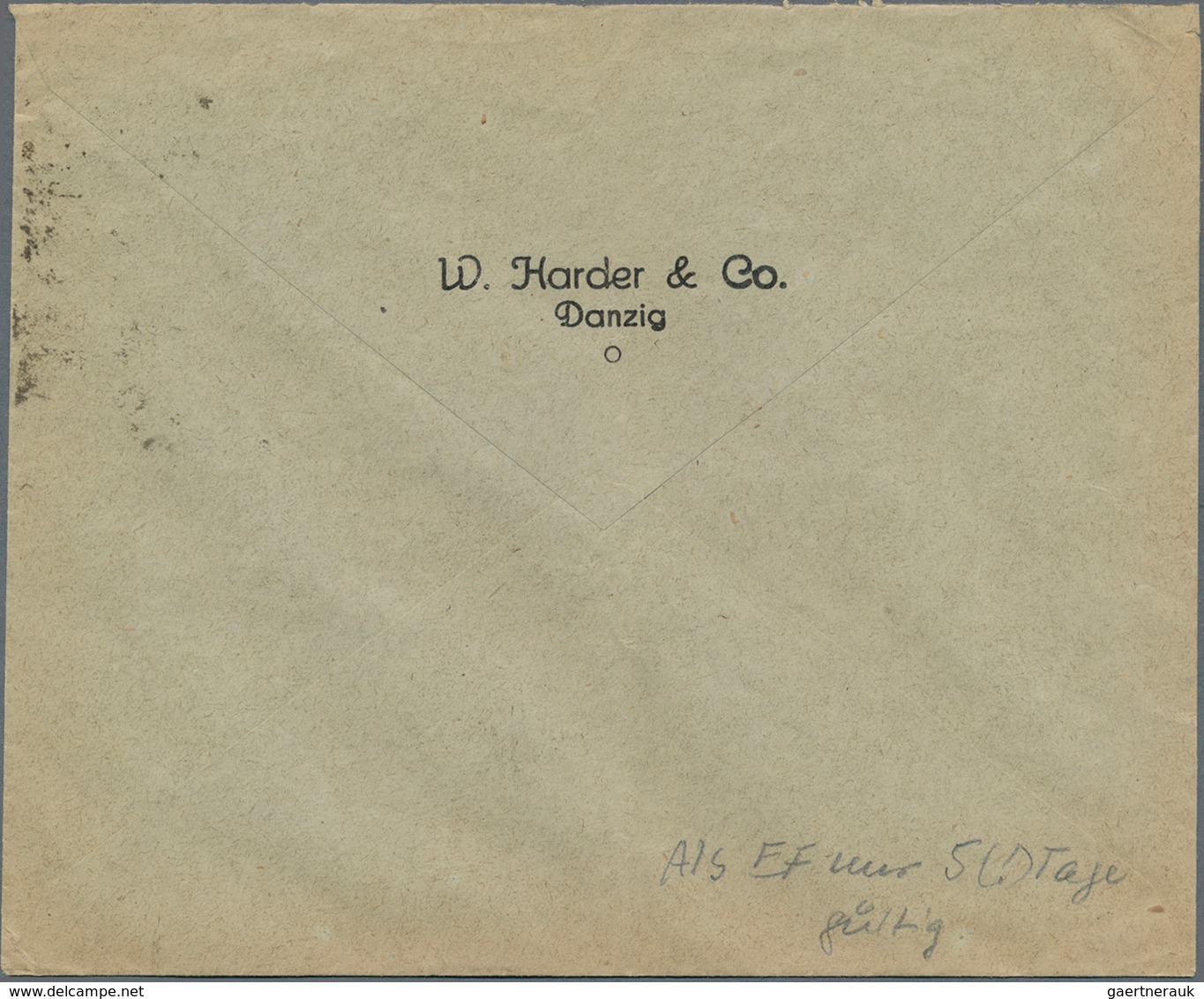 19083 Danzig: 1923: 500 T Portorichtige Einzelfrankatur Auf Brief Nach Rotterdam. Sehr Seltene Frankatur, - Autres & Non Classés