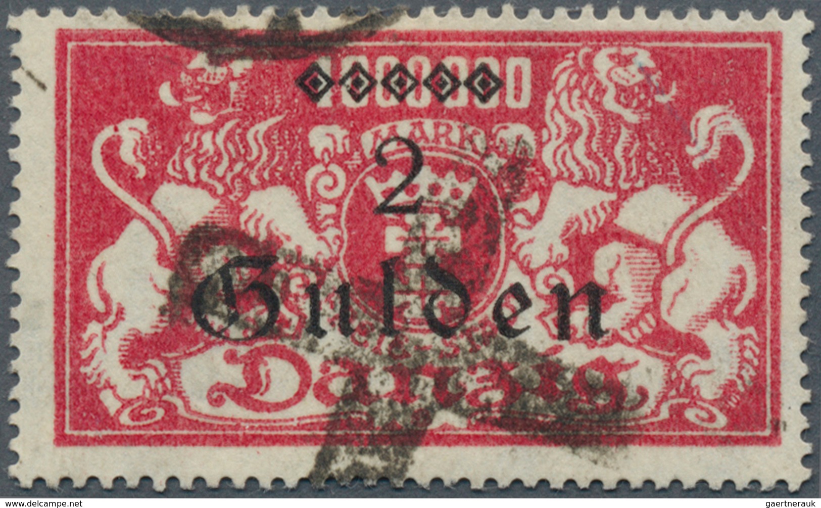 19089 Danzig: 1923: 2 G Abart " U In Gulden Unten Offen" Mit Sauberem Bedarfsstempel, Signiert Oechsner BP - Other & Unclassified