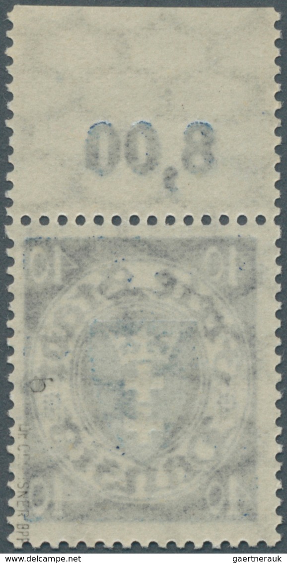 19092 Danzig: 40 Pfg. UV Cyanblau, Postfrisches Qualitätsstück Der Seltenen Farbe, Gepr. Oechsner BPP - Other & Unclassified