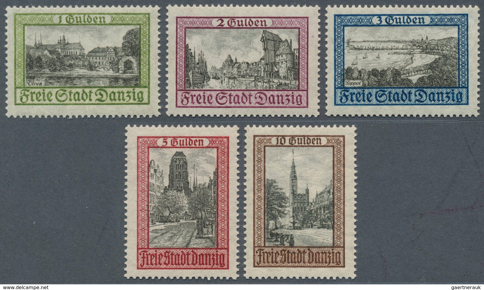19095 Danzig: 1924, Freimarken: Ansichten, Unsignierter Postfrischer Satz, Mi. 600,- Euro - Other & Unclassified