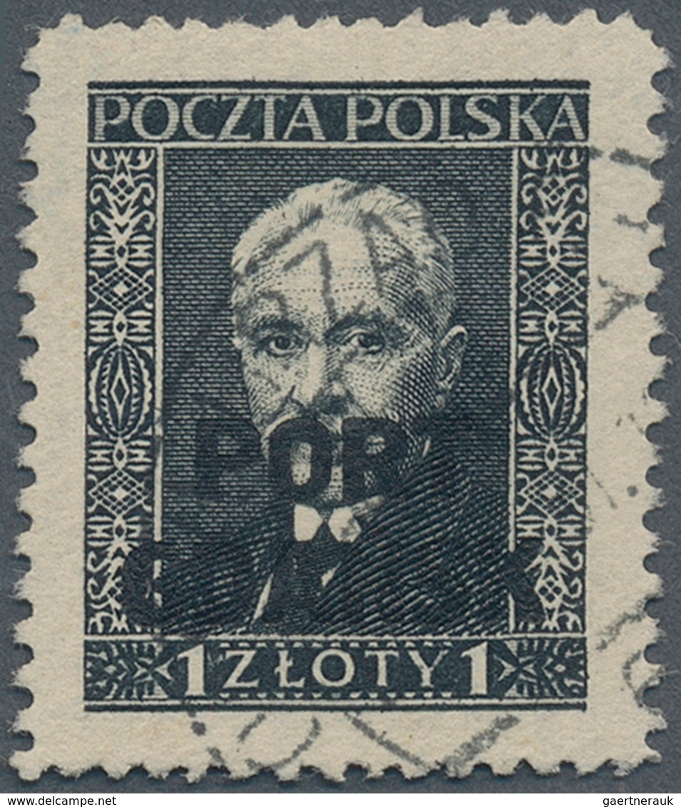 19110 Danzig - Polnische Post (Port Gdansk): 1929, Freimarke Von Polen Mit Aufdruck Auf Mattchromgelbem, S - Other & Unclassified