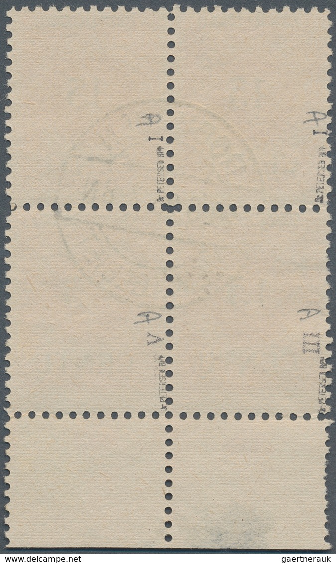 19138 Memel: 1923, Freimarken Von Memel Mit Aufdruck Im Viererblock Vom Unterrand, Dabei Rechte Unter Mark - Klaipeda 1923