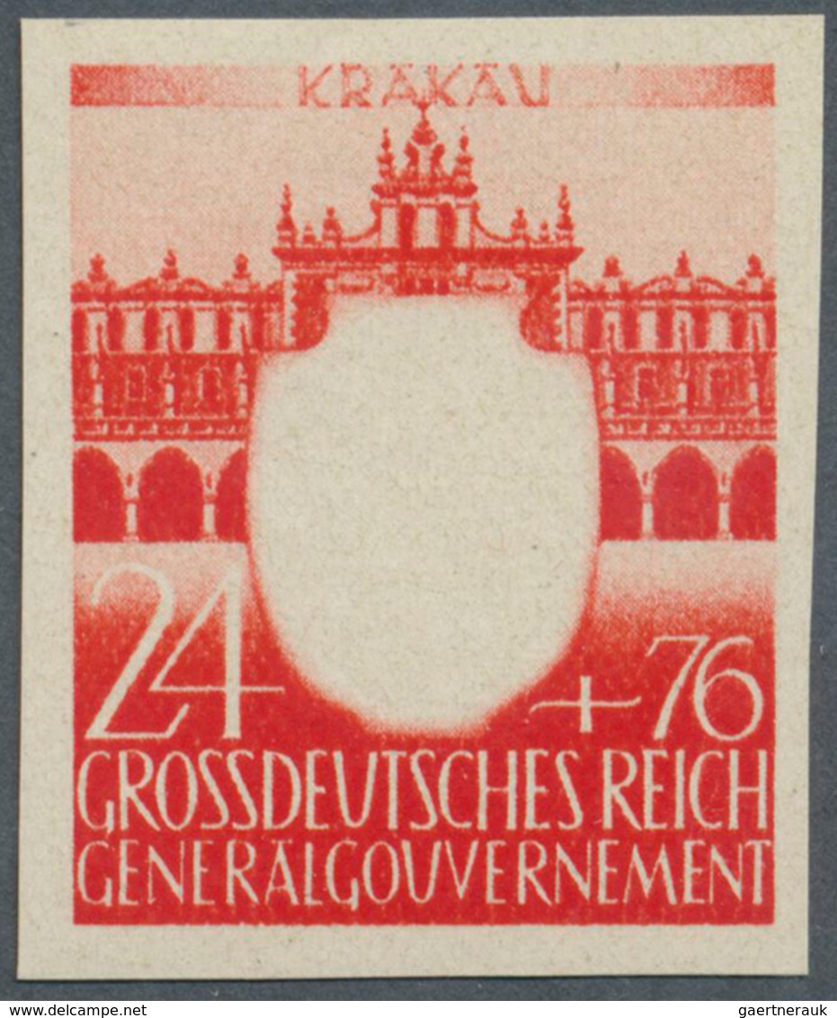 19424 Dt. Besetzung II WK - Generalgouvernement: 1943, 24+76 Gr. NSDAP Ungezähnt Und Ohne Wappenprägung, P - Occupation 1938-45