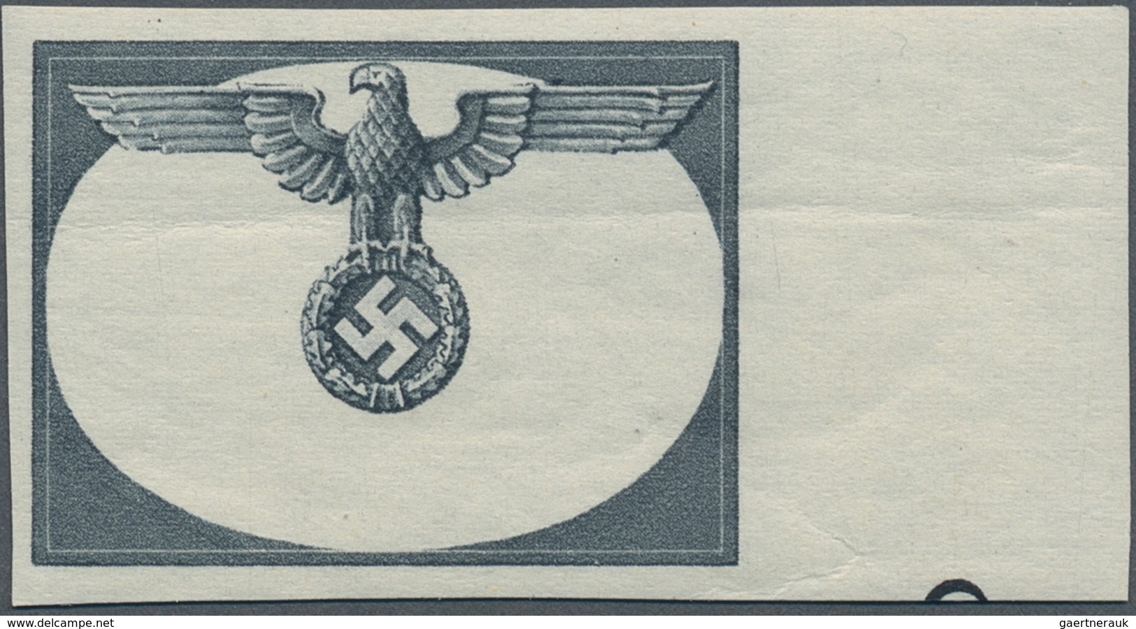 19437 Dt. Besetzung II WK - Generalgouvernement - Dienstmarken: 1940, 1 Zl. Ungezähnter Probedruck In Blau - Occupation 1938-45