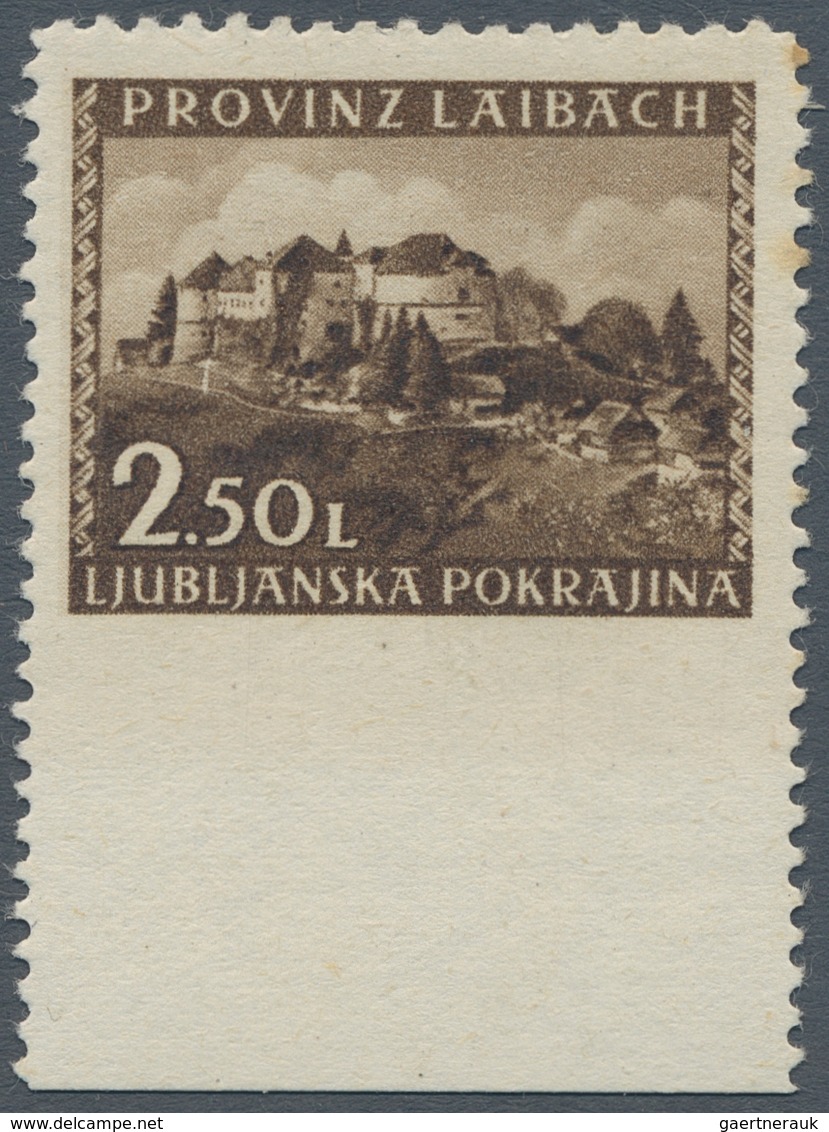 19456 Dt. Besetzung II WK - Laibach: 1945, Deutsche Besetzung Laibach, Ansichten Sloweniens 2,50 Lire Mit - Occupation 1938-45