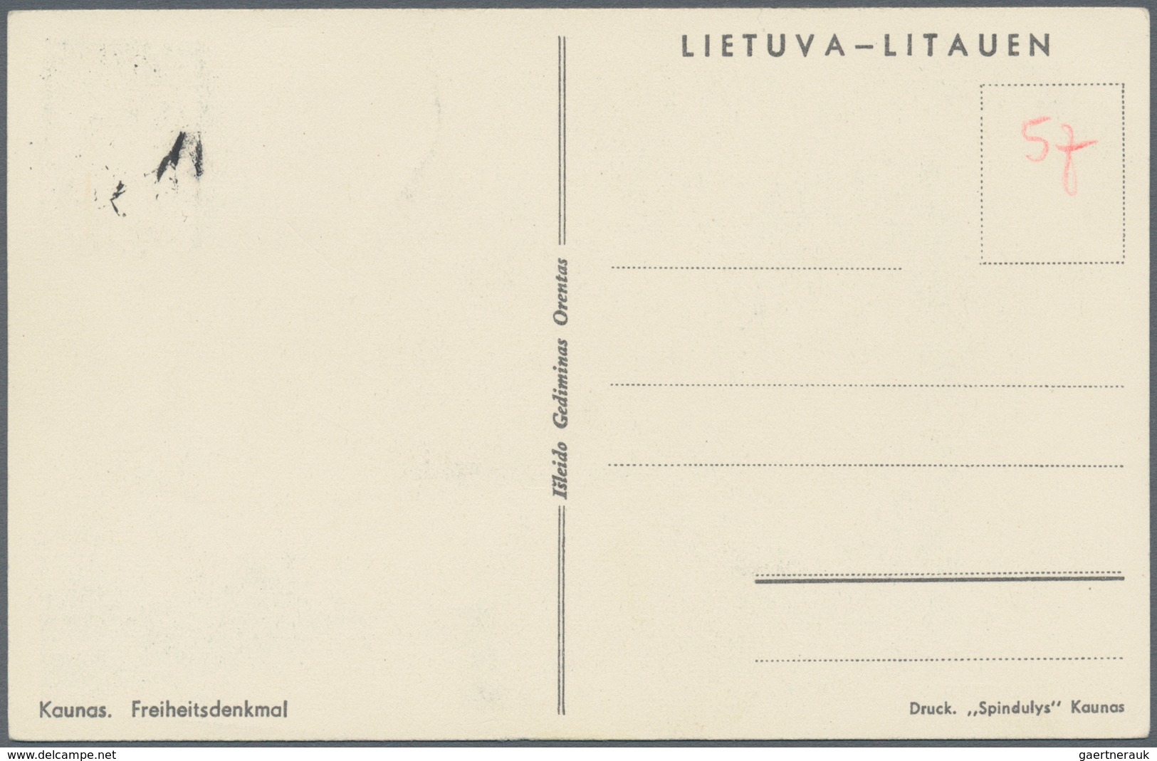 19458 Dt. Besetzung II WK - Litauen: 1941. Landesausgabe: 8 Versch. Werte Auf 5 AK-Vorderseiten. - Occupation 1938-45