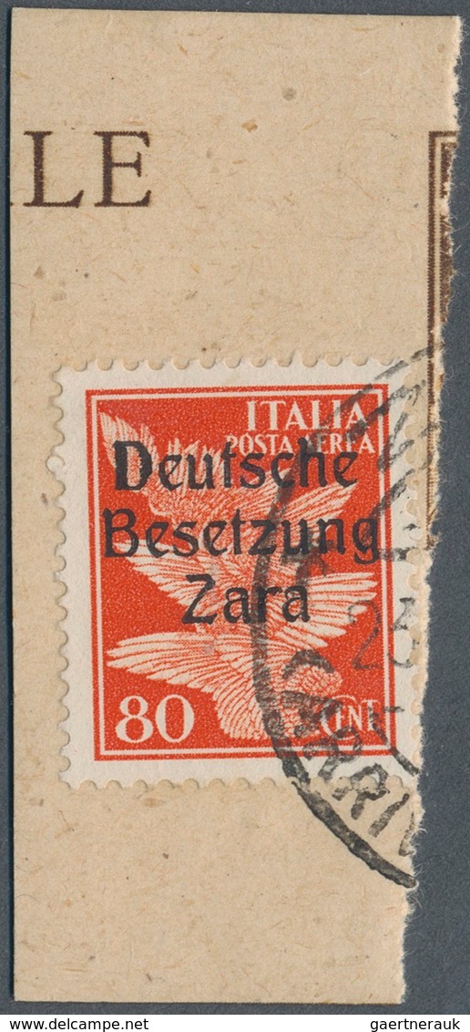 19563 Dt. Besetzung II WK - Zara: 1943, 80 C. POSTA AERA Mit Aufdruck ''Deutsche Besetzung Zara'' In Type IV - Occupation 1938-45