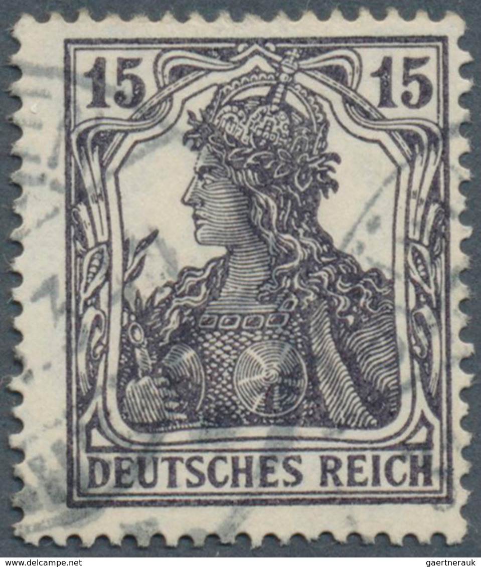 19585 Kriegs- Und Propagandafälschungen: 1917, Britische Kriegspostfälschung WK I, 15 Pfg "Germania" Grauv - Other & Unclassified