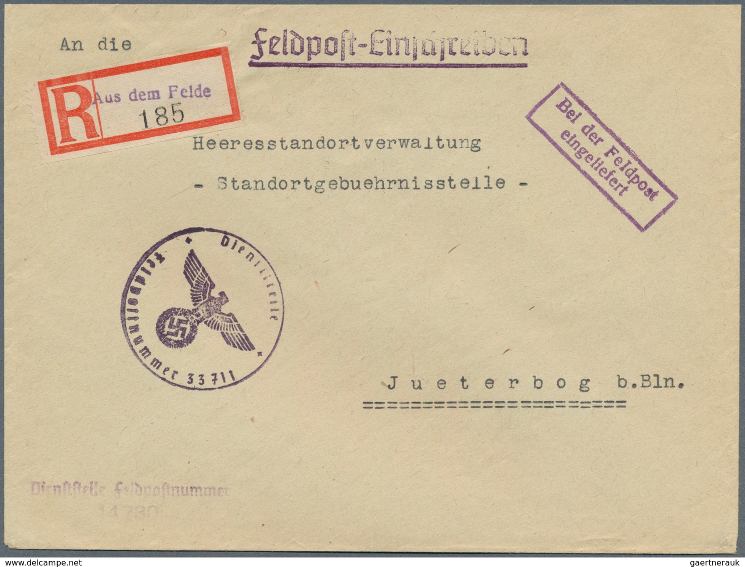 19613 Feldpost 2. Weltkrieg: 1941/1943, Vier Feldpost-R-Briefe Div. Einheiten Mit Versch. Kenn-Nummern Und - Other & Unclassified