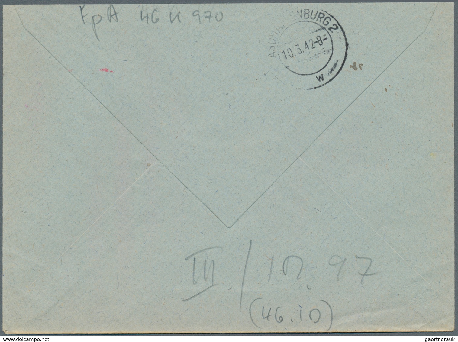 19613 Feldpost 2. Weltkrieg: 1941/1943, vier Feldpost-R-Briefe div. Einheiten mit versch. Kenn-Nummern und