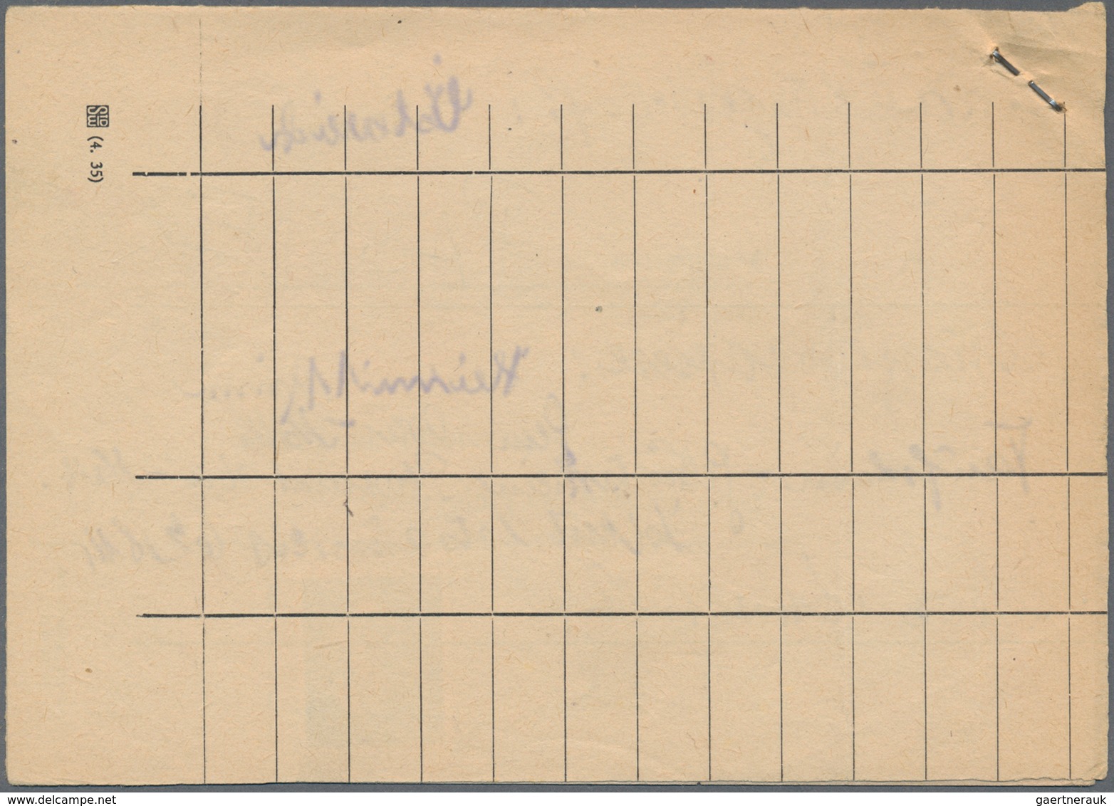 19640 Feldpost 2. Weltkrieg: 1945 (17.3.), Frankierte FP-Anweisung (Mittelstück Mit Anhängendem Empfängera - Other & Unclassified