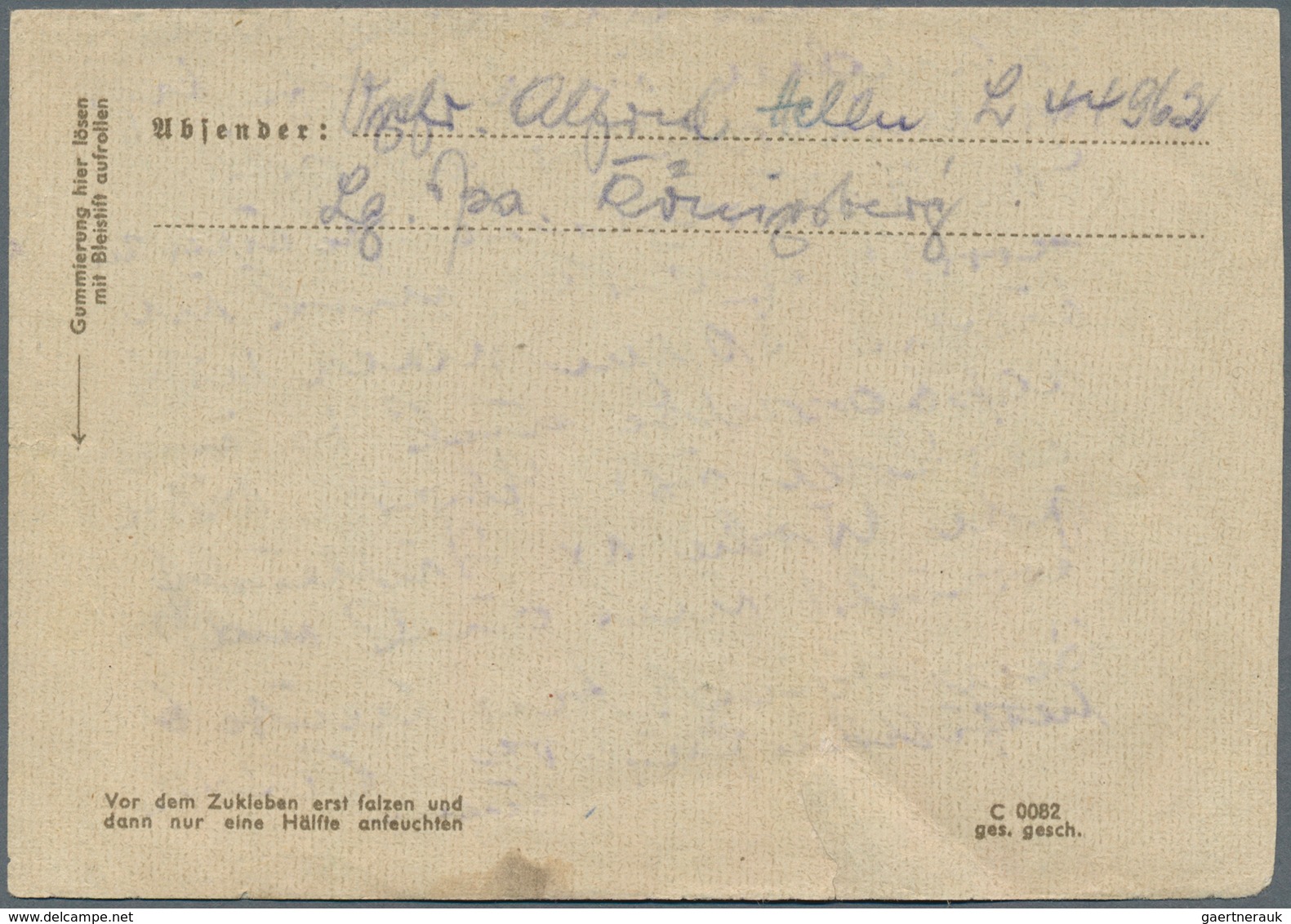 19641 Feldpost 2. Weltkrieg: 1945, Drei Feldpostbriefe (Febr./März 1945) Aus Dem Ostpreussen.Kessel Mit No - Other & Unclassified