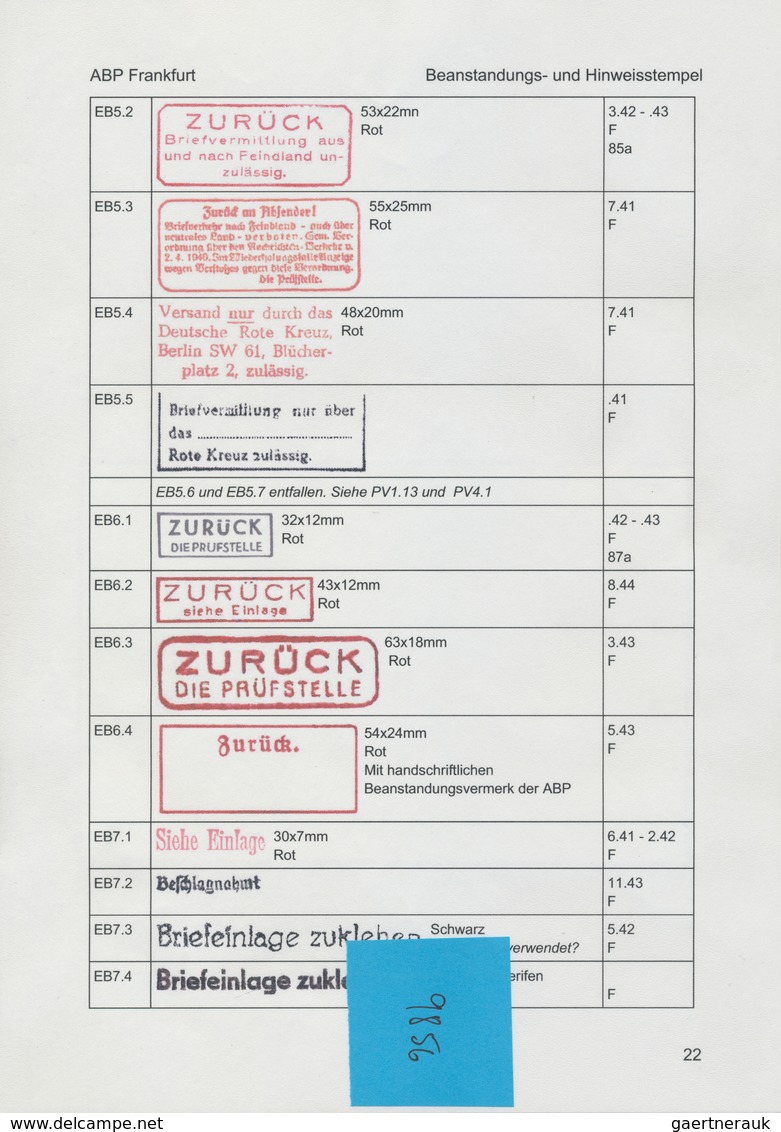 19650 Zensurpost: 1941, "Versand Nur Durch Das Deutsche Rote Kreuz, Berlin SW 61, Blücherplatz 2, Zulässig - Other & Unclassified