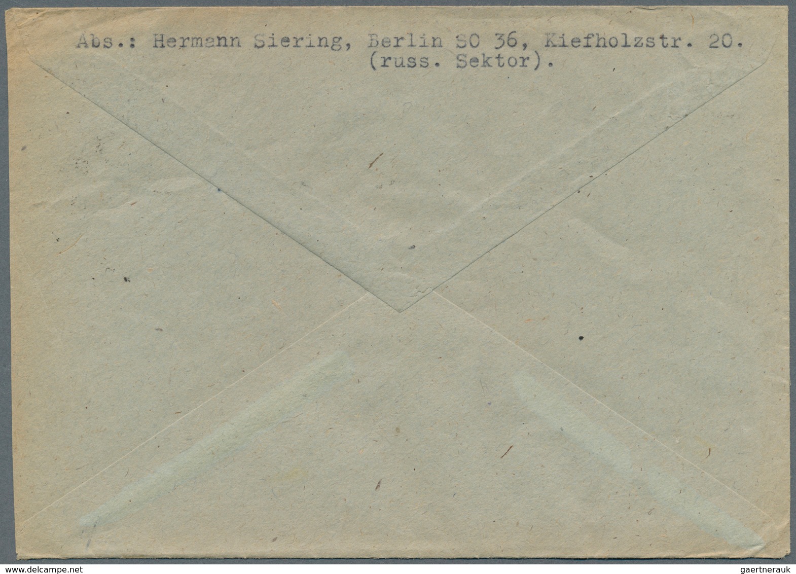 19655 Zensurpost: 1946, "U.S. CIVIL CENSORSHIP BERLIN - PASSED", Schwarzer Maschinenstempel Vorderseitig A - Other & Unclassified