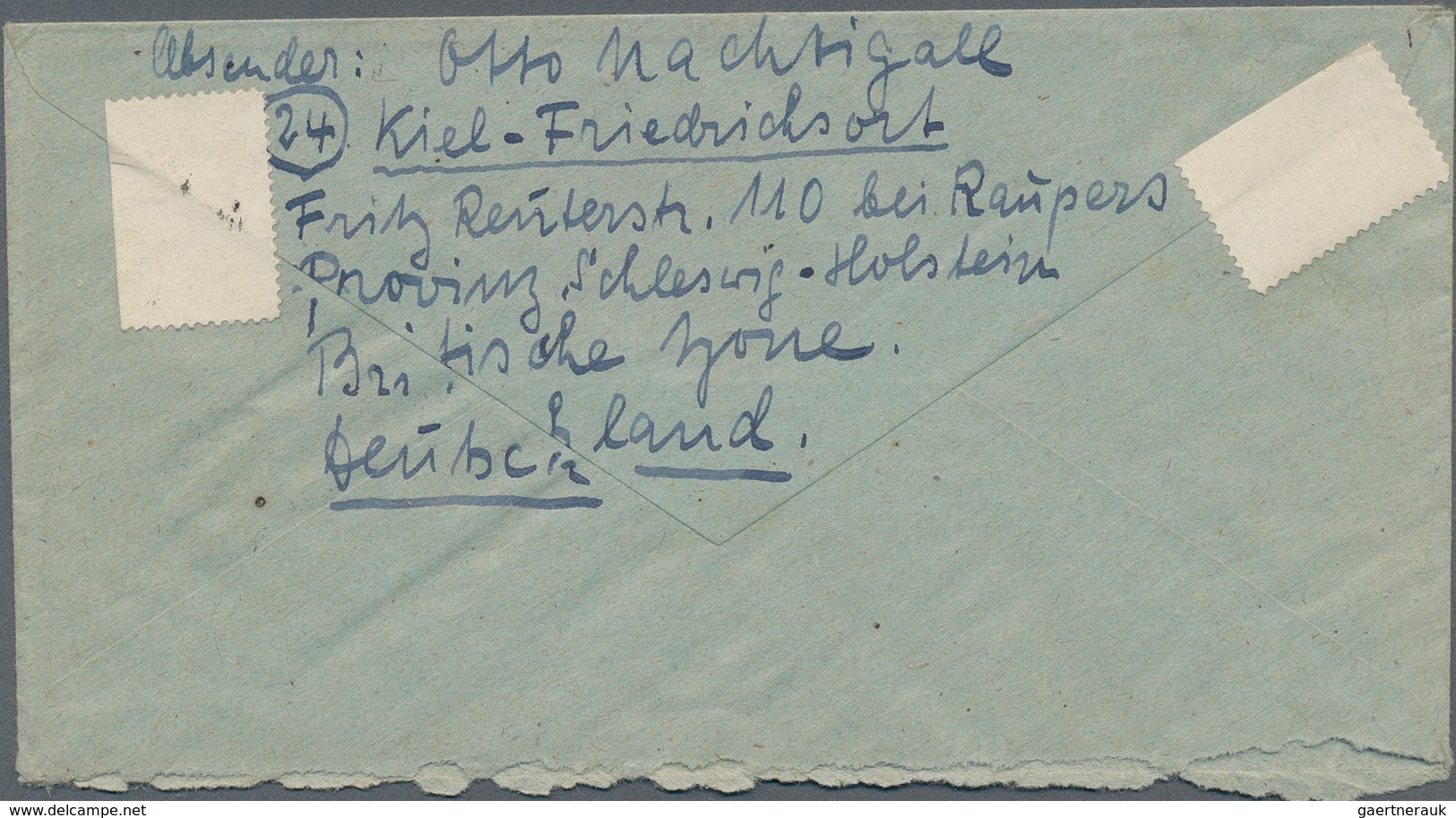 19656 Zensurpost: 1946, Violetter L5 "Zurück An Absender. Zensurbestimmungen Sind Nicht Beachtet/ Es Fehlt - Sonstige & Ohne Zuordnung