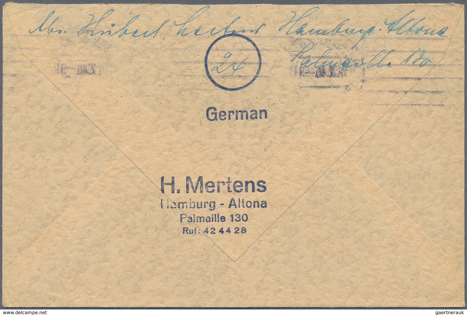 19657 Zensurpost: 1946, STETTINER ZIPFEL: Bizone, 3 Pf U. 10 Pf AM-Post Dt.Druck, MiF Auf Brief Von HAMBUR - Other & Unclassified