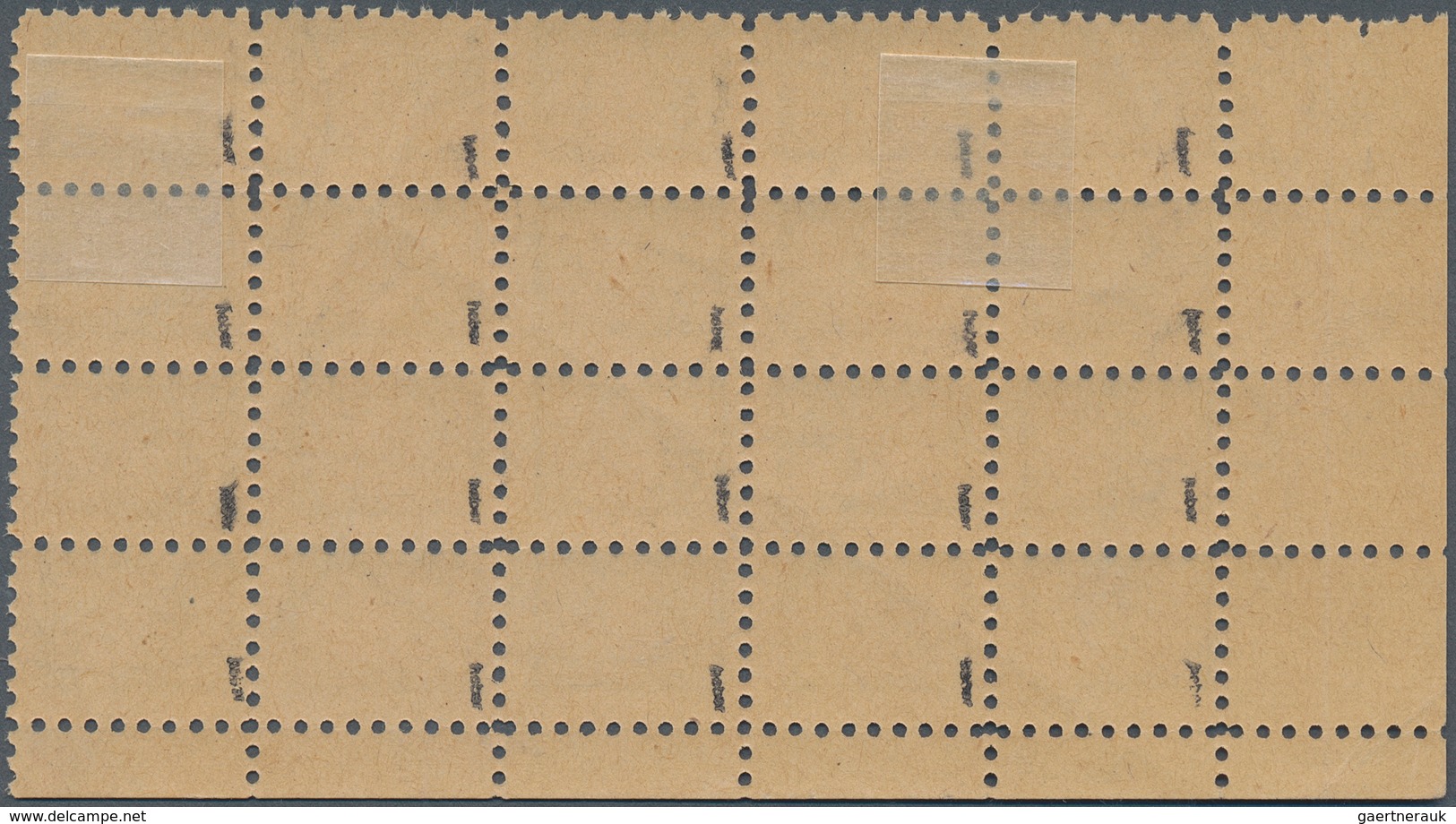 19713 Deutsche Lokalausgaben Ab 1945: 1945, FREDERSDORF 8 Pfg, Etikett 14x9,5 Mm Als Dekorativer 20er-Bloc - Sonstige & Ohne Zuordnung