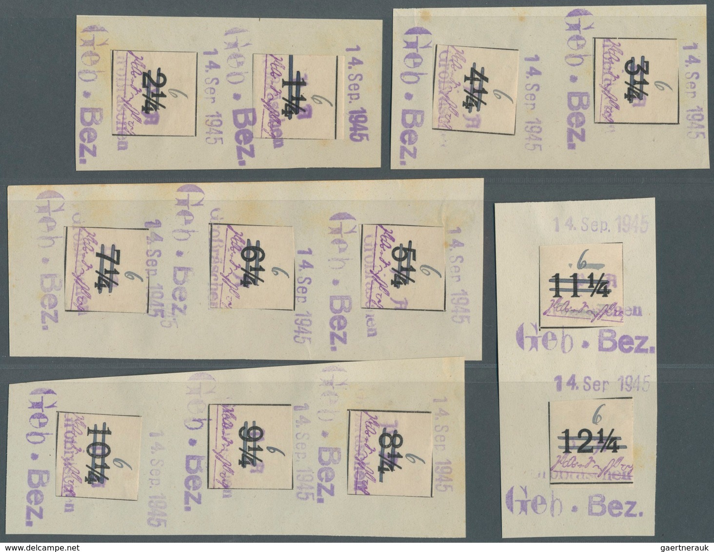 19722 Deutsche Lokalausgaben Ab 1945: 1945: GROSSRÄSCHEN, Vorläufer 6 Pfg "Uhrzeit" Ungezähnt Mit Den Uhrz - Other & Unclassified