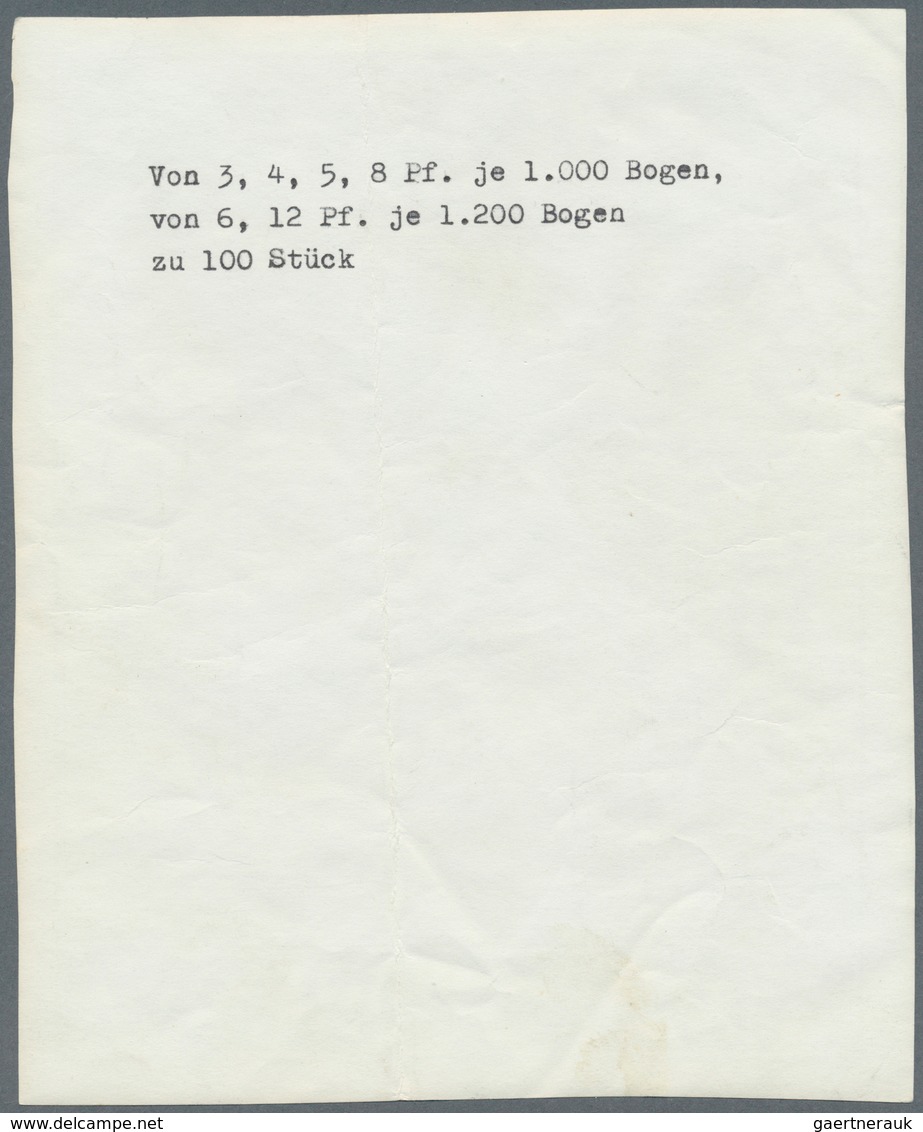 19743 Deutsche Lokalausgaben Ab 1945: Storkow: 6 Pfg. Stadtwappen, S/w-Fotoentwurf Der Späteren Marke, Ein - Sonstige & Ohne Zuordnung