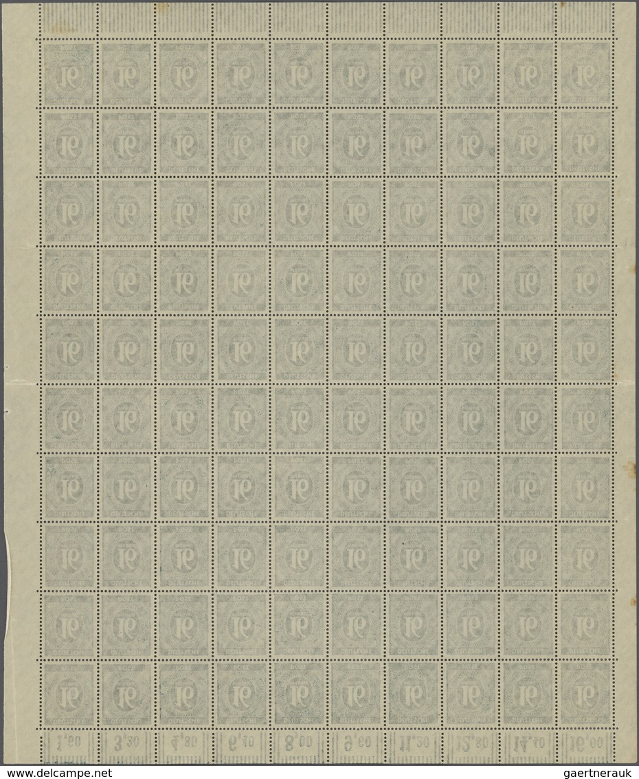 19779 Alliierte Besetzung - Gemeinschaftsausgaben: 1946, 6 Pf. Ziffern Kompletter Bogen (100 Stück) In Sel - Other & Unclassified