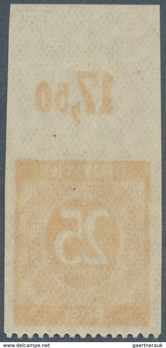 19781 Alliierte Besetzung - Gemeinschaftsausgaben: 1946, 25 Pfg. Ziffer, Postfrisches Luxus-Platten-Oberra - Other & Unclassified