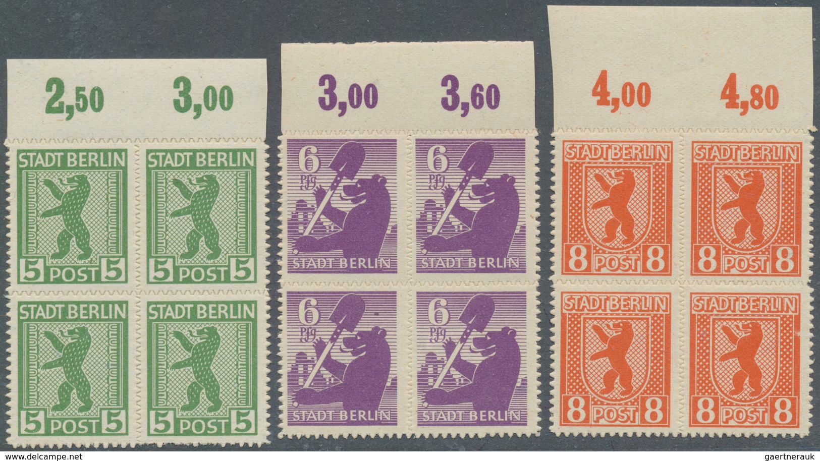 19816B Sowjetische Zone - Berlin Und Brandenburg: 1945, 5-30 Pfg. Berliner Bär Und Eiche, Zickzack-förmig D - Sonstige & Ohne Zuordnung