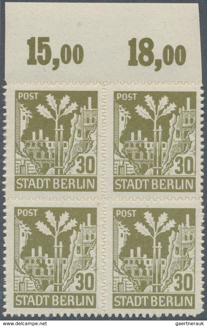 19816B Sowjetische Zone - Berlin Und Brandenburg: 1945, 5-30 Pfg. Berliner Bär Und Eiche, Zickzack-förmig D - Sonstige & Ohne Zuordnung