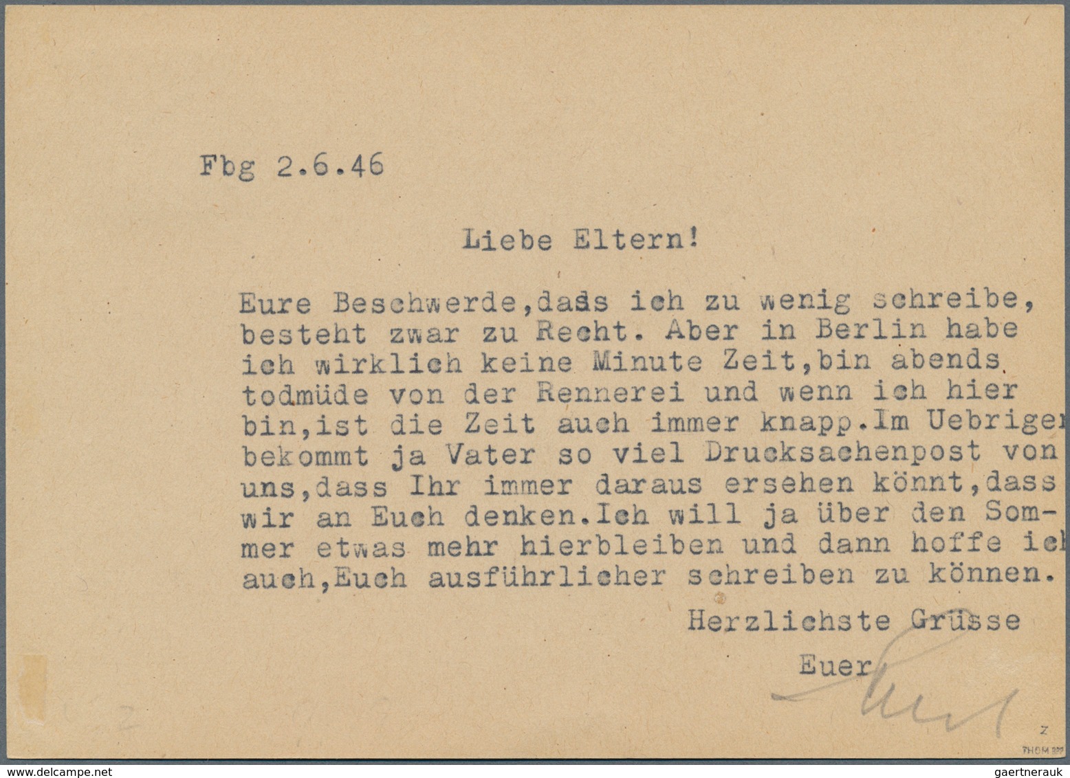 19860 Sowjetische Zone - Mecklenburg-Vorpommern: 1946, 12 Pf Rot Auf Glattem Z-Papier, Portogerechte EF Au - Andere & Zonder Classificatie