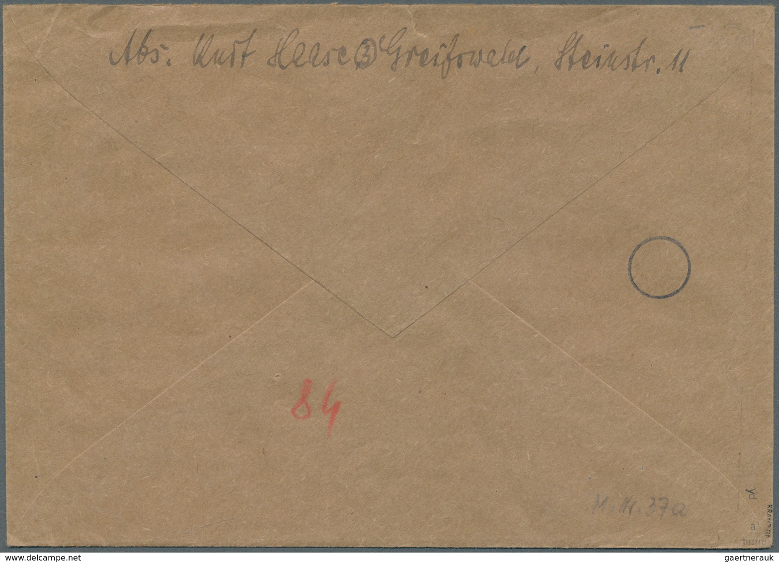 19866 Sowjetische Zone - Mecklenburg-Vorpommern: 1946, Fernbrief Ab (4) GREIFSWALD 1 - 29.6.46 Frankiert M - Other & Unclassified