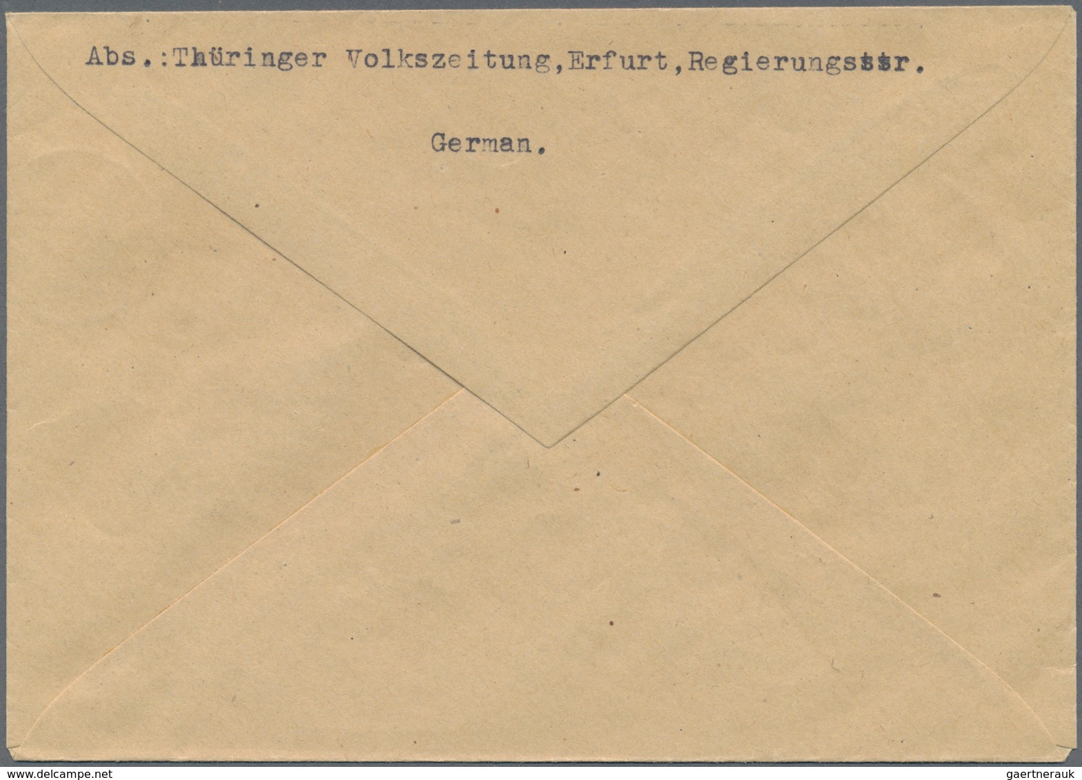 19968 Sowjetische Zone - Thüringen: 1946, 4 Pf Bläulichschwarzgrau, EF Auf Drucksache Der 2.Gewichtsstufe - Other & Unclassified