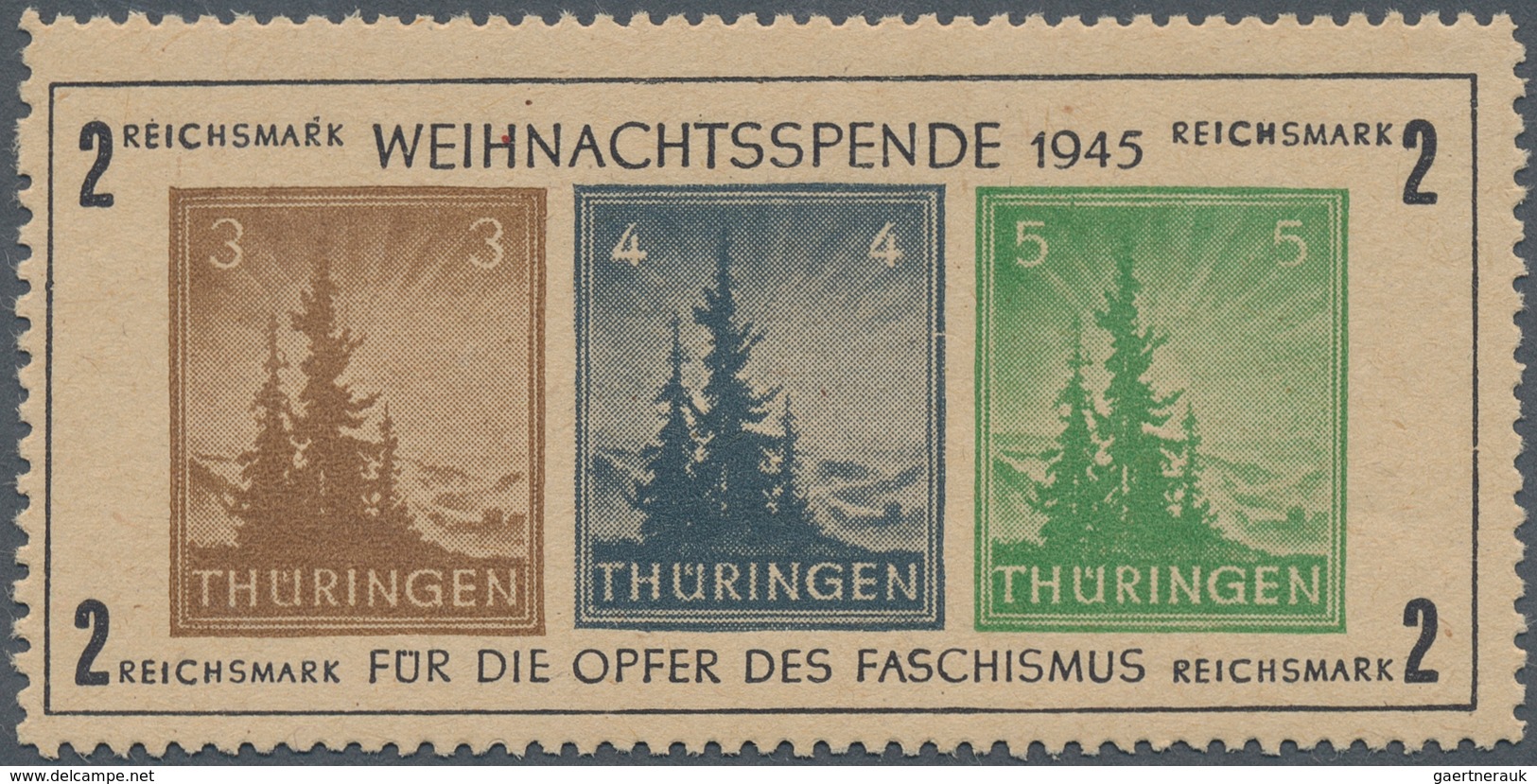 19979 Sowjetische Zone - Thüringen: 1945, Antifa-Block In Type II Auf Papiersorte T, Ungebraucht Mit Origi - Other & Unclassified