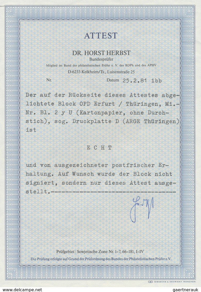 19988 Sowjetische Zone - Thüringen: 1945, Großer Weihnachtsblock "Thüringer Spende Zur Friedensweihnacht 1 - Other & Unclassified