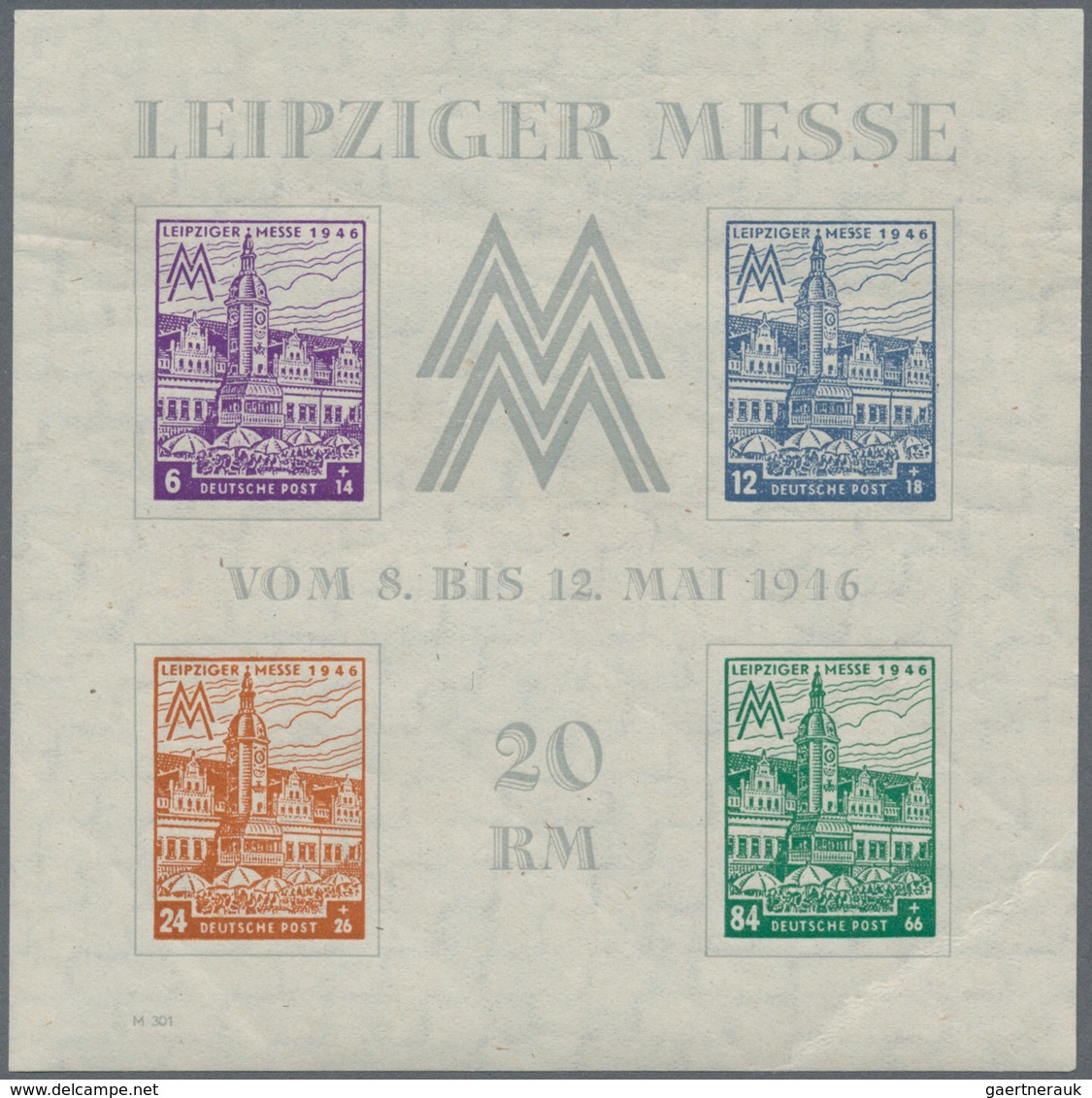 20101 Sowjetische Zone - West-Sachsen: 1946, Leipziger Messe-Blöcke Und Alle 5 Marken-Sätze Kpl. Postfrisc - Other & Unclassified