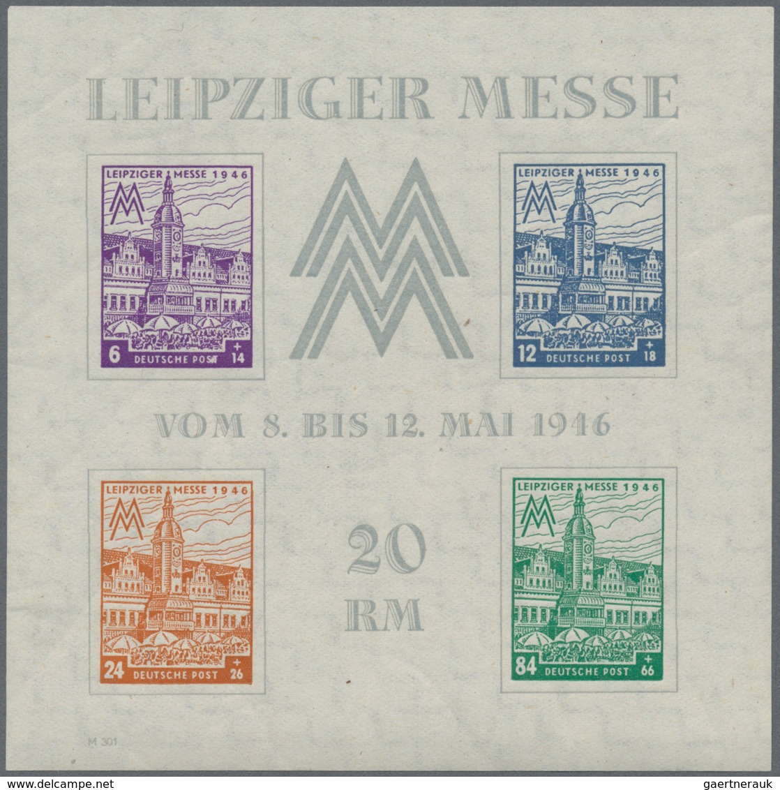 20101 Sowjetische Zone - West-Sachsen: 1946, Leipziger Messe-Blöcke Und Alle 5 Marken-Sätze Kpl. Postfrisc - Other & Unclassified