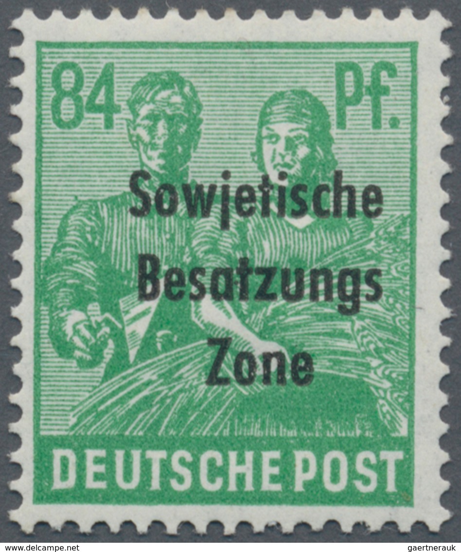 20145 Sowjetische Zone - Allgemeine Ausgaben: 1948, Arbeiter 84 Pf. Mit DOPPELTEM Aufdruck "Sowjetische Be - Andere & Zonder Classificatie