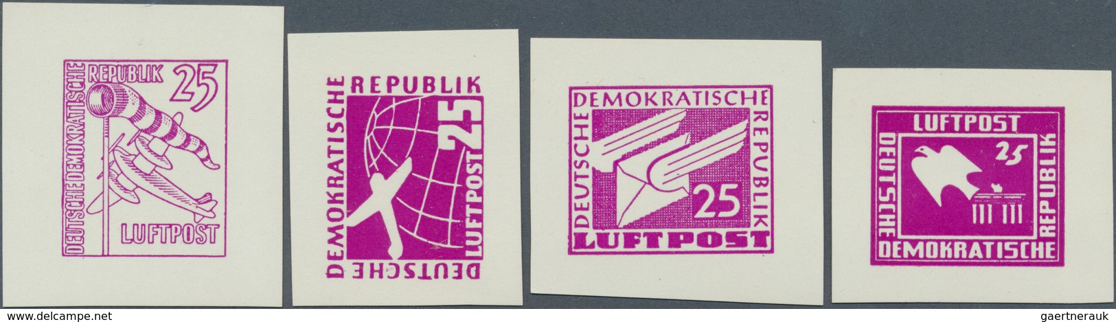 20199 DDR: 1952. Set Von 12 Versch. ESSAYS In Lila-violett Für Nicht-verausgabte Luftpost-Markenserie. Pos - Other & Unclassified